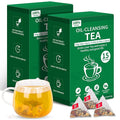 Oil Reducing Tea, 100% Pure & Natural Oil Cleansing Tea with 10 Precious Ingredients Formula for Liver Detoxification, Effectively Improve Intestinal Cleansing (2 Box/30 Bags)