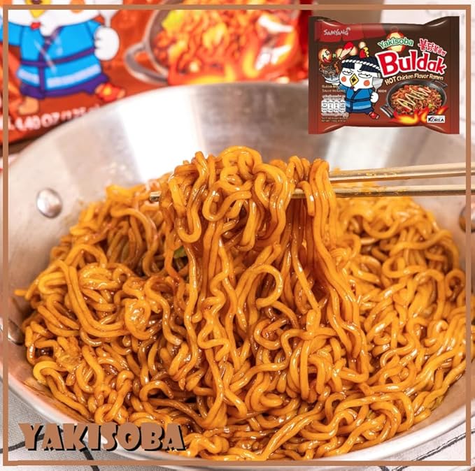 Samyang Buldak Chicken Stir Fried Ramen Korean Ramen (5 Flavor Combo, 5 Pack)