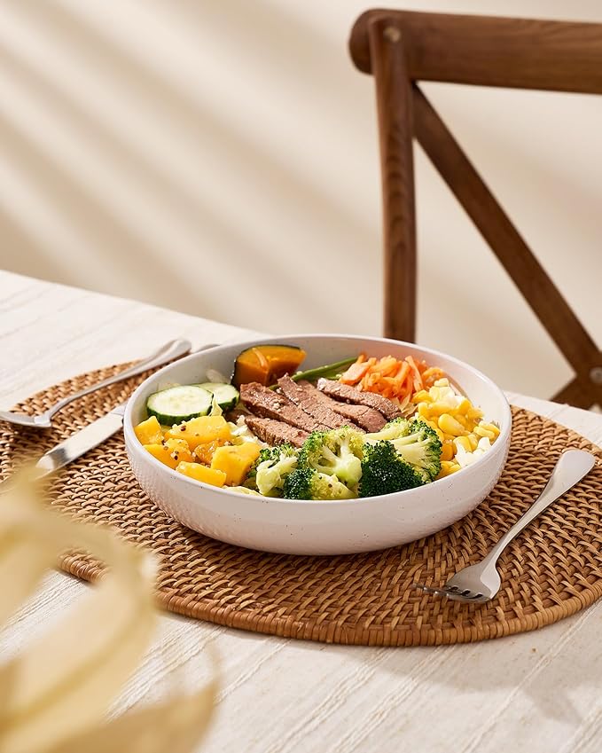 famiware Milkyway 33 oz Bowl Set, Pasta Bowls Set of 8, Salad Bowls Perfect for Your Friend for Housewarming, Thanksgiving, Christmas, Multicolor