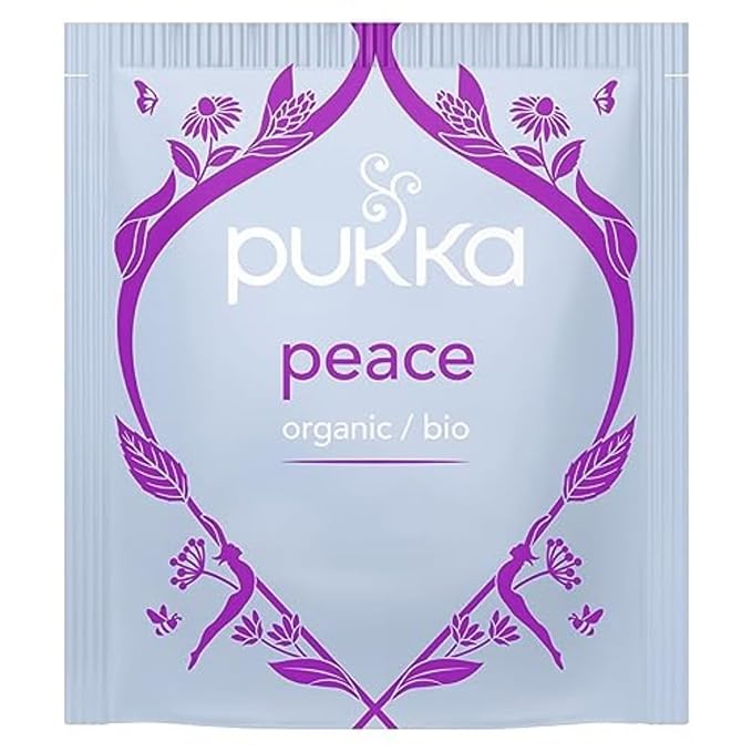 Pukka Peace Organic Tea Bags, Herbal Tea with Spearmint, Ashwagandha, and Hemp Seed Oil, Perfect for Balanced Tranquility, Caffeine Free, 80 Total Tea Bags (20ct - Pack of 4)