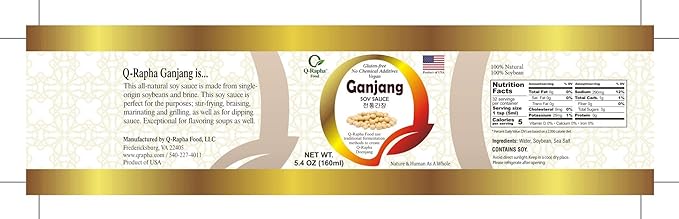 Q-Rapha Premium Korean Ganjang (Soy Sauce), Gluten-free, Non-GMO, Unpasteurized, Artisanal, Aged over 3 Years (trio 1)