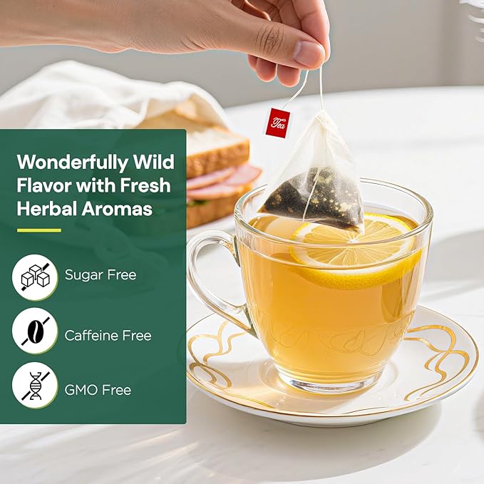 Dandelion Leaf and Root Tea Bag, Natural Dandelion Roasted Herbal Detox Teabag for Liver & Kidney Health, Support Digestion Dandelion Root Tea, Caffeine Free, No Additives（50 Teabags)