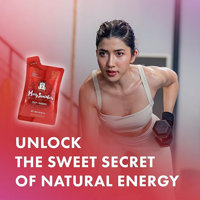 JUNG KWAN JANG HongSamWon Korean Red Ginseng Herbal Drink | Energy Drink, Pre Workout, Ginseng Supplement, Herbal Tea | Korean Red Ginseng Extract, Jujube, Ginger, Cinnamon | Vegan Friendly | 20 Count