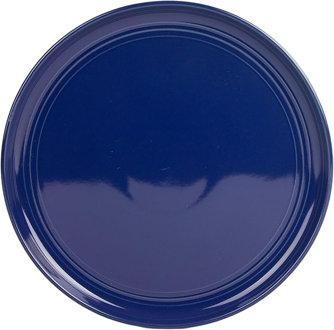 Double Line 8.25" Salad Plate, Set of 6, Cobalt Blue