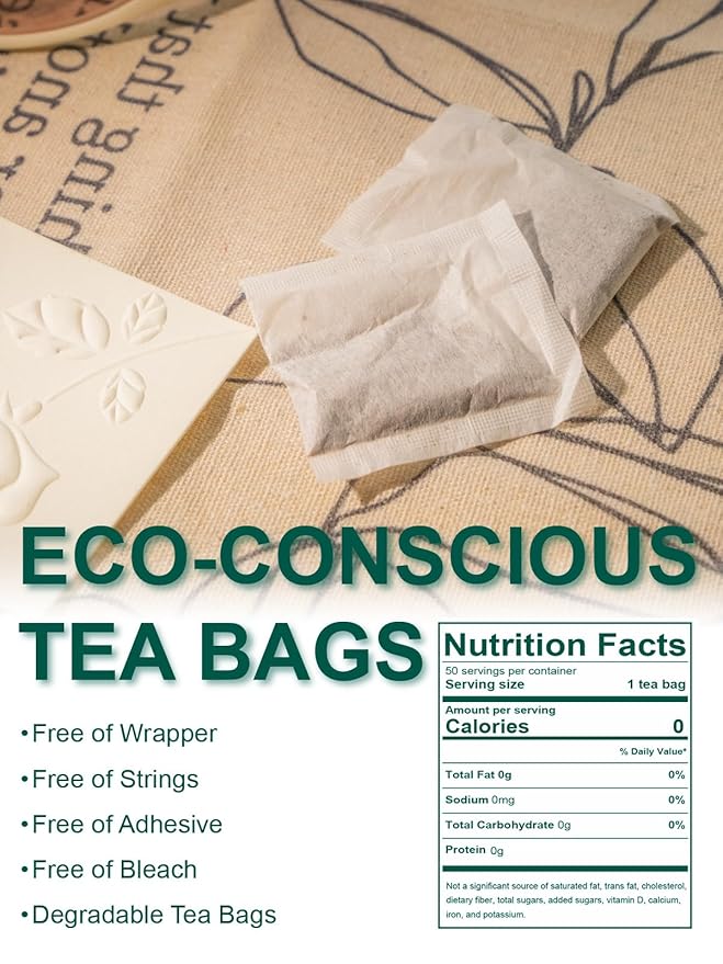 TeeLux Roasted Dandelion Root Tea Bags, Premium Natural Dandelion Root Herbal Tea, Caffeine Free, 50 Tea Bags