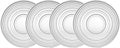 Godinger Glass Dinner Plates, Dinnerware Plate Set - Lumina,10.5", Set of 4