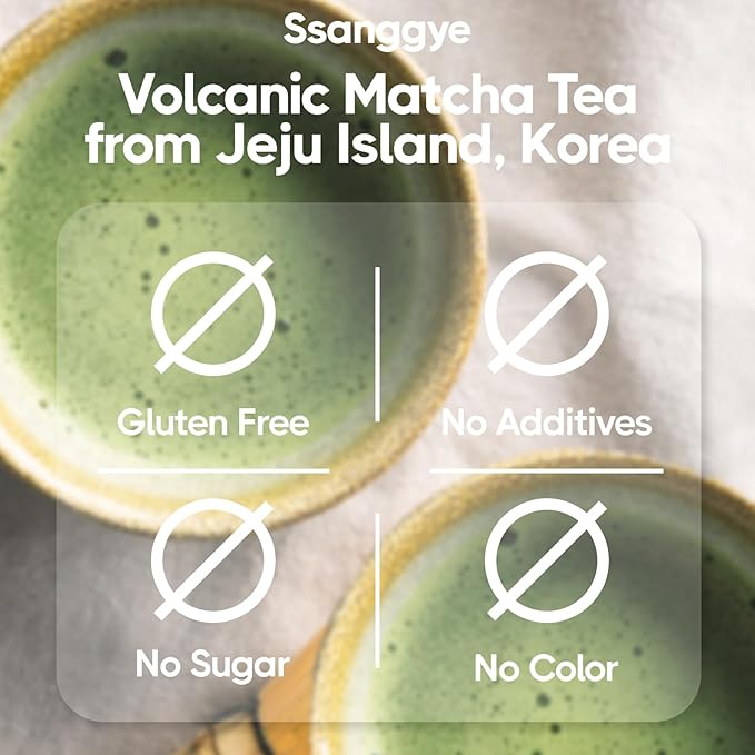 Ssanggye Matcha TO-GO | 2g x 10 Stick (total 0.7oz) | Ceremonial Grade Korean Matcha Powder from Jeju Island | Single Serve Sachets for On-The-Go | Green Tea Latte Cold Hot Daily Drink Individual Tea Packets