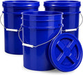 ePackageSupply 5 Gallon Bucket - Food Grade Bucket with Airtight Gamma Seal Screw-On Lid, BPA-Free, Heavy-Duty 90 Mil HDPE Plastic, Bulk Storage, Durable Container, Made in USA, Blue/Blue, 3 Packs