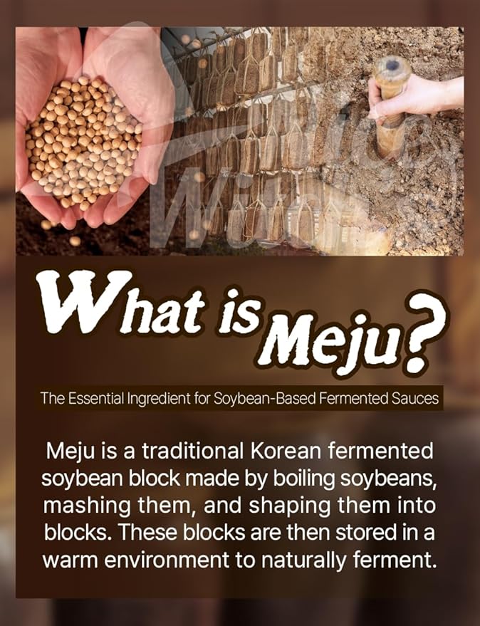 Nice Witch's Meju Powder (Fermented Soybean Powder) – Korean Soybean Fermentation Starter for Doenjang & Gochujang, 500g/ 1.1LB 개량 메주 가루, 고추장