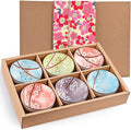 Ceramic Rice Bowls 10 oz, Sakura Bowl Gift Set, Assorted Color Dinnerware Serving Bowls for Rice, Cereal, Noodle, Soup, Desserts, Pack of 6 (Cherry Blossom)