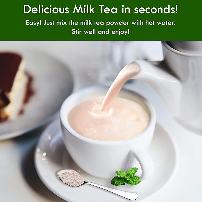 Lychee Bubble Milk Tea Instant 3in1 Powder Mix - 1kg (33 Drinks) | For Boba Tea, Milkshake, Blended Frappe and Bakery | Authentic Taiwan Recipe | 0 Trans Fat, No Preservatives by Moriyama Teahouse
