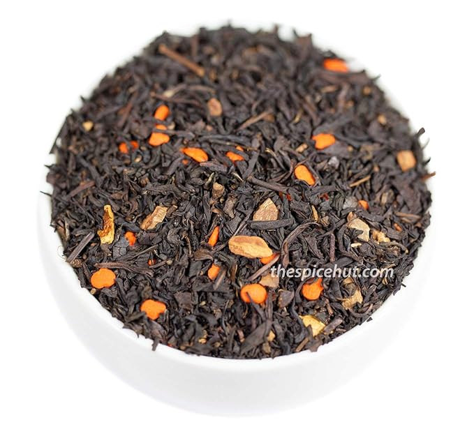 Pumpkin Spice, Loose Leaf Flavored Black Tea - Pumpkin, Cinnamon & Holiday Spices - Caffeinated | bulk 8oz, 80-100 cups | The Spice Hut, First Sip of Tea