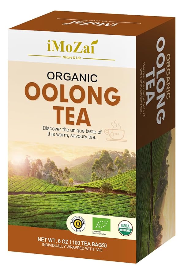 Imozai Organic Oolong Tea Bags 100 Count Individually Wrapped