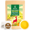 WT WEETEE Ginger Turmeric Decaf Green Tea Bags  50 Count – CO₂ Decaffeinated Green Tea with Ginger, Turmeric & Honey Aroma, Smooth and Gently Spiced Flavor
