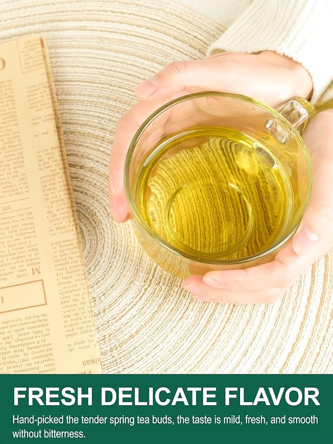 TeeLux Green Tea Bags, Natural Pure Green Tea, Super Antioxidant, Caffeinated, 100 Count Tea Bags to Support Overall Health