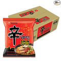 Nongshim Shin Ramyun Noodles, Spicy Korean Signature Instant Ramyun, Rich Beef Flavored Broth, Microwaveable, Korean Instant Noodles, 4.23 oz (Pack of 20), Packaging May Vary.
