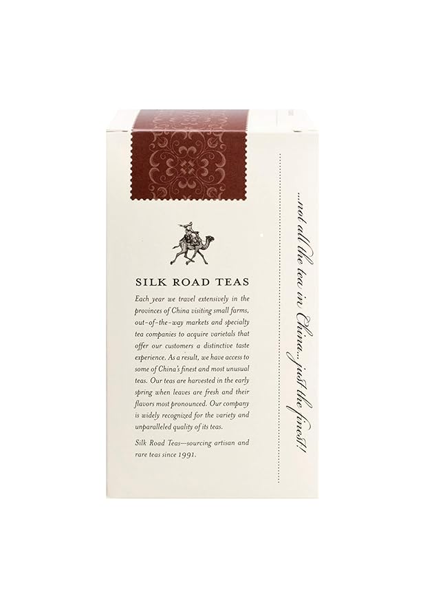 Silk Road Teas, Imperial Leaf Tea, Organic Puerh Tea, Earthy Aroma, Deep & Rich Taste, Fair Trade, 15 Non-GMO Biodegradable Silk Tea Bags