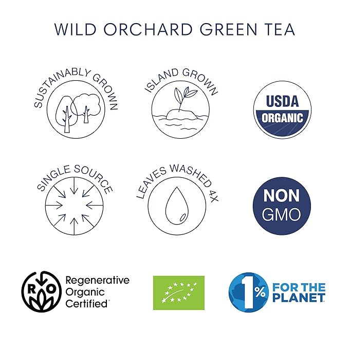 Wild Orchard Premium Grade Black Tea - 100% Regenerative Organic Certified - Pure Loose Leaf Black Tea - Sustainably & Regeneratively Cultivated on Jeju Island in South Korea