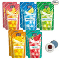 Korean Covenienve Store Drink Pouch Sampler Set - 5 PACK 10 PACK (mango, watermelon, blue lemonade, peach ice tea, shine muscat) + dalgaru yakgwa mirror (ADE 10 PACK)