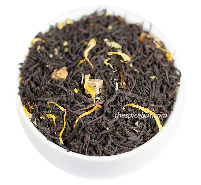 Apricot Tea, Loose Leaf Flavored Black Tea - Caffeinated, Superfruit | bulk 8oz, 80-100 cups | The Spice Hut, First Sip of Tea