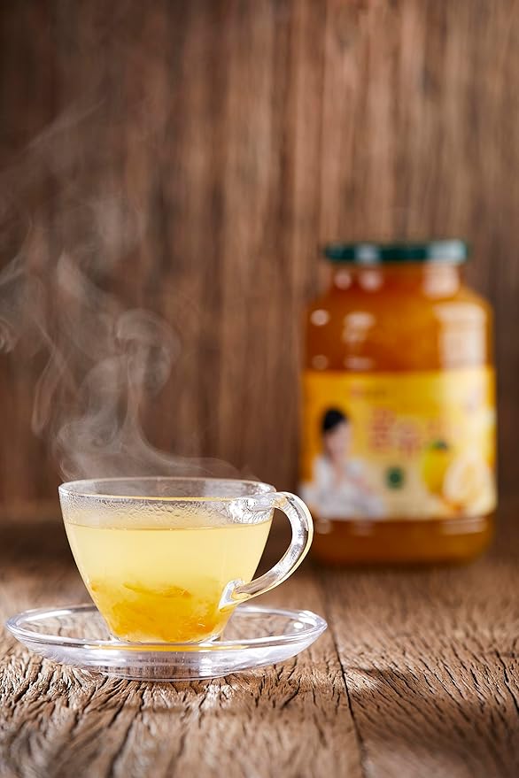 Damtuh Honey Citron Tea, Korean Yuja/Yuzu Fruit Preserve, 1.7 lb Jar – Sweet Citrus Drink Mix for Hot or Iced Beverages