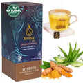 TERAPY Ceylon LIVERTOX Herbal Tea Bags – Fatty Liver Detox & Kidney Cleanse with Turmeric, Aloe Vera, Lemongrass – Ayurvedic Detox Green Tea – 20 Individually Wrapped, All-Natural Tea Bags (1 Pack)