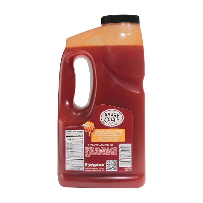Ventura Foods Sauce Craft Honey Sriracha Sauce with Sweet Heat, Versatile and Globally Inspired Spicy Sauce for Food Service, Wings, Sandwiches and Dipping, 0.5 Gallon