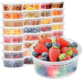 [8 oz. -24 Pack] Glotoch 1 Cup Soup Containers with Lids, Plastic Take Out Bowls Leekproof Storge Soup Containers with Lids - Reusable & Stackable Microwave, Freezer & Dishwasher Safe, BPA-Free