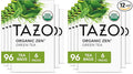 TAZO Organic Zen Green Tea Bags, Caffeine Free Tea with Refreshing Lemongrass & Spearmint, 96 Total Tea Bags (16ct - Pack of 12)