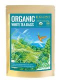GLDNT Organic White Tea Bags, Natural Premium Organic White Tea, Mellow & Delicate Taste, Caffeinated, 100 Count