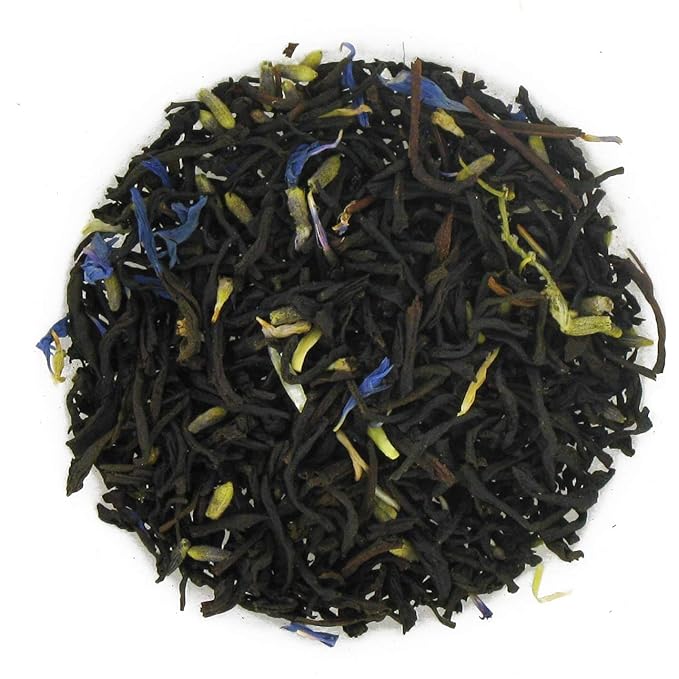 Versailles Lavender Earl Grey Tea Pouches - 4oz | Loose Leaf Black Tea with Bergamot Lavender & Cornflower | Aromatic Floral with French-Inspired Gourmet Blend for Daily Rituals