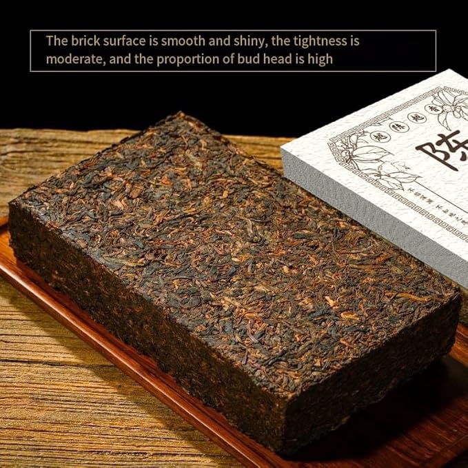 puer Tea (500g) – Aged & Smooth tea cakes Brick from Yunnan – Rich, Earthy Flavor – Compressed Tea for Brewing or Collection（Ship from the local warehouse in the United States）