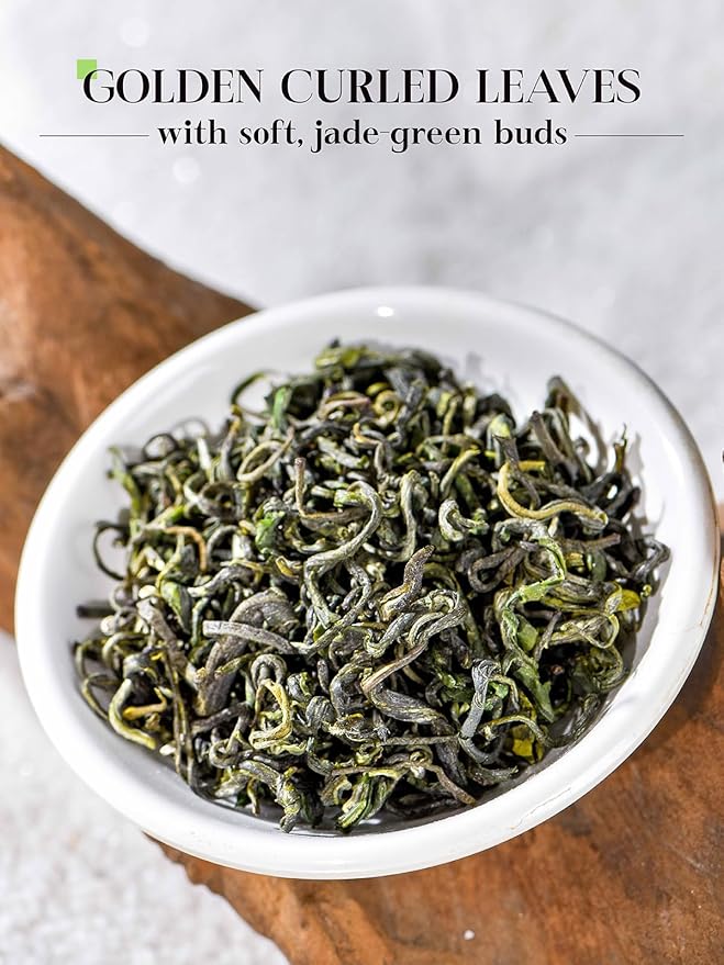 CO-OP 1950 Golden Green Tea Loose Leaf Tea, 100g, High Mountain Whole Loose Leaf Green Tea, Naturally Smooth & Refreshing, Rich in Antioxidants, No Additives, 20 Empty Tea Bags Included, Tin