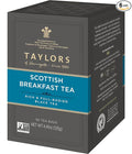Taylors of Harrogate Scottish Breakfast, Black Tea, Pillow Tea Bags, 50 Count (Pack of 6), Strong, Malty and Full, Caffeinated, Enjoy Hot or Iced, 300 Teabags Total