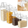 Cereal Container，Rice Storage Dispenser-Airtight Food Storage Organizers BPA-free Plastic Kitchen Pantry Storage Containers Food-Grade PET Material Suitable For Rice, Grains （60.8 oz + 77.7 oz )