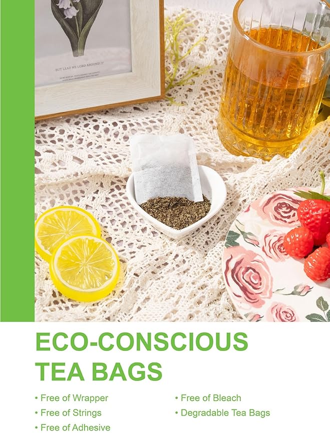 TeeLux Sweet Green Tea Bags, Green Tea Blended with Natural Sweet Tea, Brisk & Sweet Taste, Zero Sugar, 100 Count