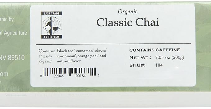 Davidson's Organics, Classic Chai, 100-count Unwrapped Tea Bags