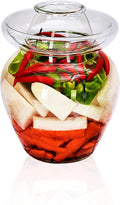 Glass Fermenter, Kimchi Jar Pickle Jar, for making kimchi, fruit sauce and wine making P-J-1 (A)