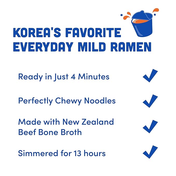 OTOKI Jin Ramen Mild Flavor, Authentic Korean Instant Noodles, Genuine Korean Ramen Soup Mix, Savory & Rich Quick & Easy Meal 4.23oz, Multi Pack (PACK OF 8, MILD & SPICY)