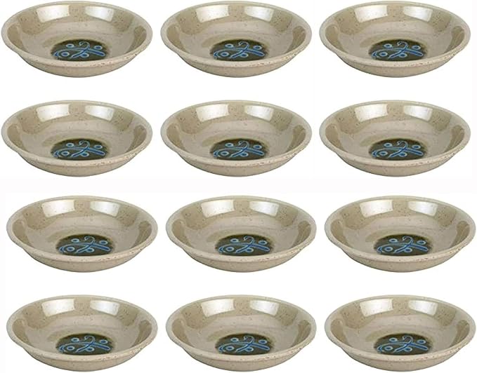 JapanBargain, 12x Plastic Melamine Soy Sauce Dishes Dipping Bowls Snack Side Dish Bowl Seasoning Dishes, 3.75 inch, Green
