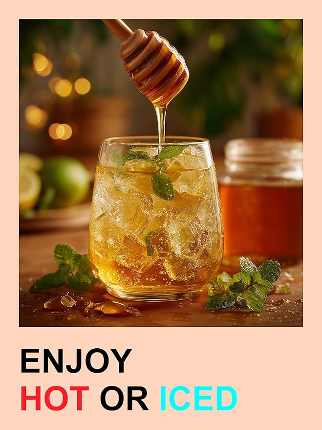TeeLux Honey Ginger Tea Bags, Warming Blend with Ginger, Fennel, Rooibos & Rosehips, Smooth & Spicy, Caffeine Free, 100 Count