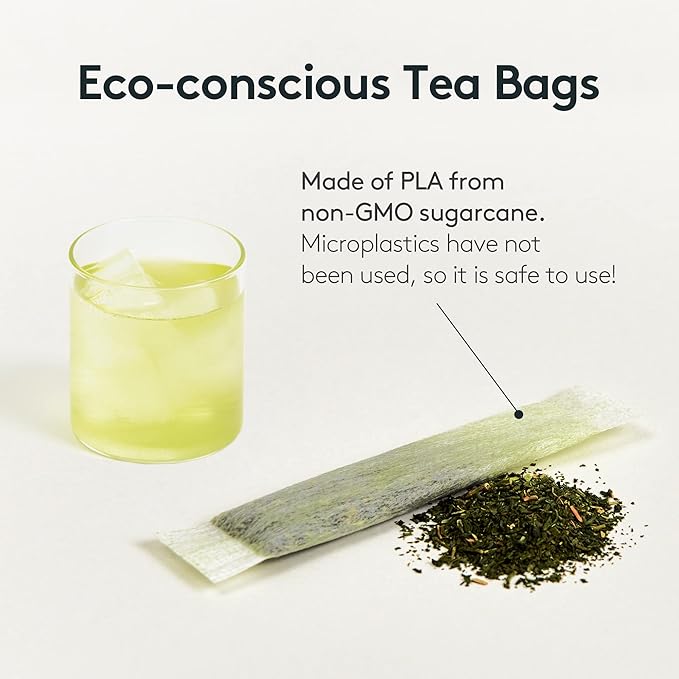 OSULLOC Cold Green Tea, Unsweetened Iced Tea Bags, Stick-Type in Pouch Package, Premium Organic Pure Tea from Jeju, 20 count, 1.41 oz, 40g