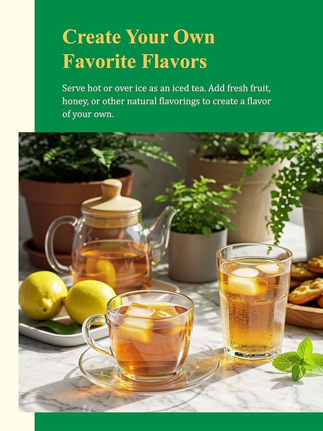 GLDNT Organic Lemon Balm Tea Bags, Natural Lemon Balm Herbal Tea, Lemony & Citrusy Flavor, Caffeine Free, 100 Count