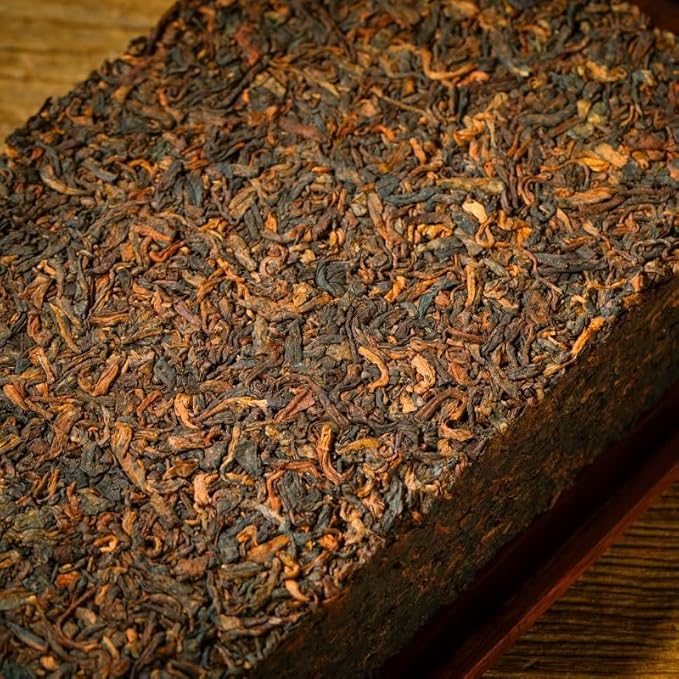 puer Tea (500g) – Aged & Smooth tea cakes Brick from Yunnan – Rich, Earthy Flavor – Compressed Tea for Brewing or Collection（Ship from the local warehouse in the United States）
