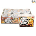 Surasang Tempura Udon Noodle Bowl - Instant Noodles with Tsuyu Soup Base, Katsuobushi & Tempura Flakes, 3-Minute Microwave Meal, 7.87 oz – Pack of 6