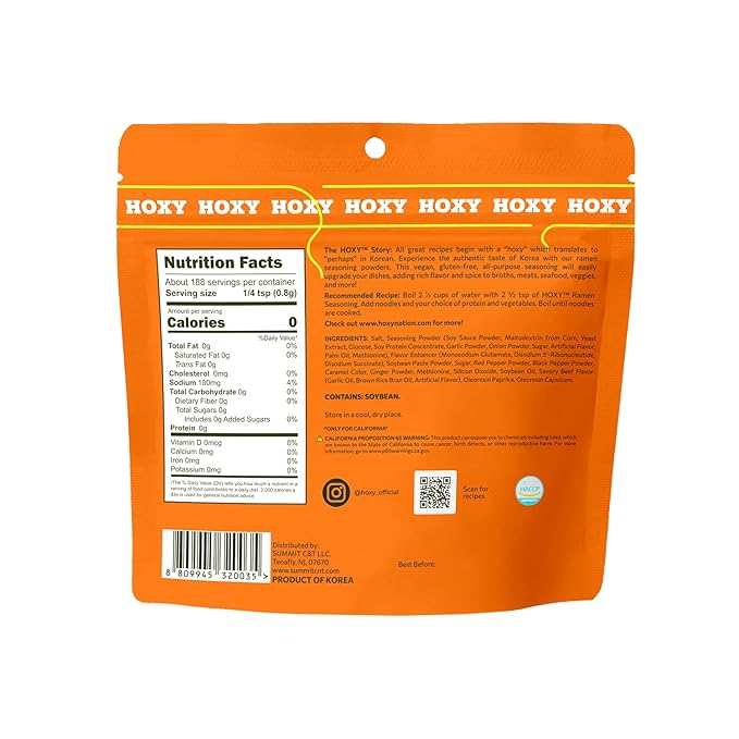HOXY Journey of Korea "Korean Ramen Seasoning" | Gluten Free, Vegan | Finest Ramen Seasoning Powder | 5.3oz (ASSORTMENT, Pack of 3)