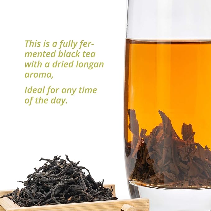 oriarmcha Wuyi Lapsang Souchong Black Tea Loose Leaf - Zheng Shan Xiao Zhong Longan Aroma No Smoky Taste - Chinese Kung Fu Black Tea 100g Ziplock Resealable Bag