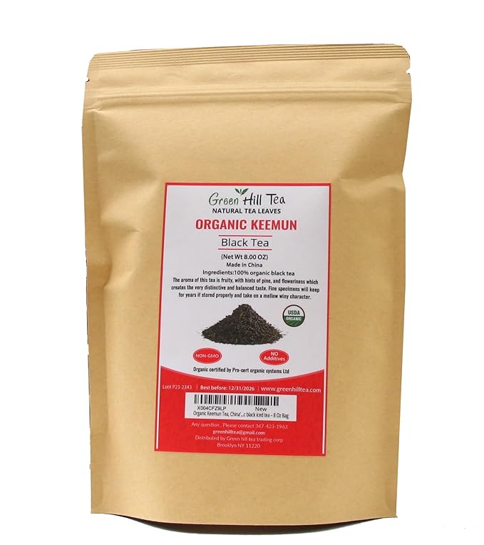 Organic Keemun Tea, China’s most famous natural and organic black iced tea – 8 Oz Bag