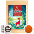 WT WEETEE Organic Puerh Tea Bags, Organic Ripe Pu'erh Tea 100 Count, Smooth, Subtly Sweet, Earthy Dark Tea Black Tea, Rich Antioxidants