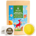WT WEETEE Mango Peach Decaf Green Tea Bags  50 Count, Flavored CO₂  Decaffeinated Green Tea, Natural Mango & Peach Flavoring, No Add Sweeter